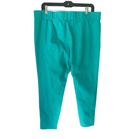 Soft Surroundings Green Blue Metro Denim Leggings Size Large L Button Detail - Picture 3 of 5